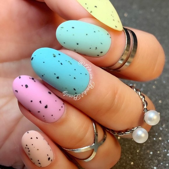 Spring Press on Nails/ Eggshell Press on Nails/ Easter Press on Nails - Picture 1 of 8